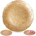 Talerz deserowy szklany złoty 28cm VILDE 139237