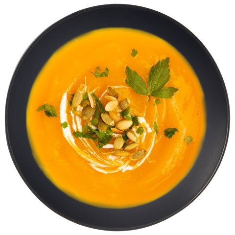 Talerz obiadowy głęboki ceramiczny czarny ALFA 20.5cm 900ml ORION 128467