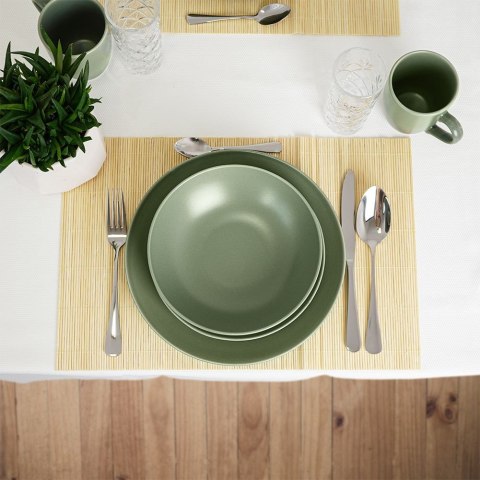 Talerz obiadowy głęboki ceramiczny zielony ALFA 20.5cm 900ml ORION 128479