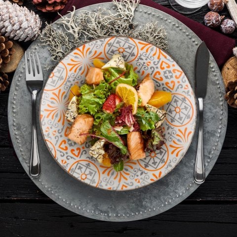 Talerz obiadowy głęboki porcelanowy MAIOLICA 23cm 650ml NAVA 10-099-133