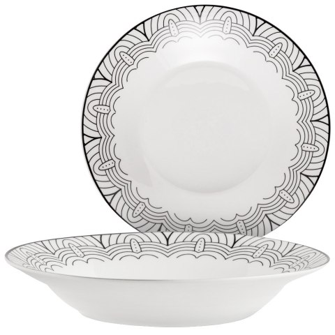 Talerz obiadowy głęboki porcelanowy MAYA 22.5cm 700ml NAVA 10-099-353