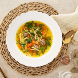 Talerz obiadowy głęboki porcelanowy MONA 24cm 350ml ORION 129557