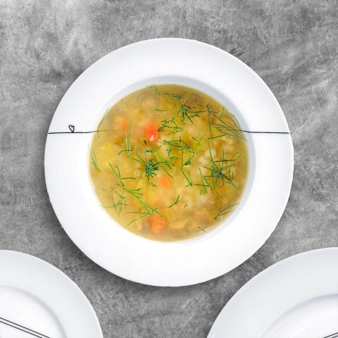 Talerz obiadowy głęboki porcelanowy biały SERCE 22cm 250ml ORION 128474