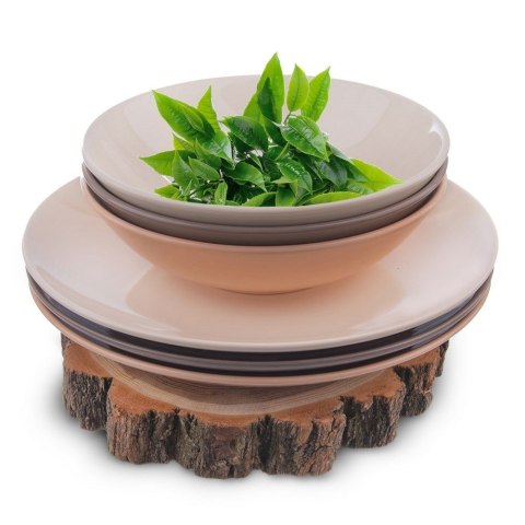 Talerz obiadowy płytki ceramiczny brązowy ALFA 27.5cm ORION 128437