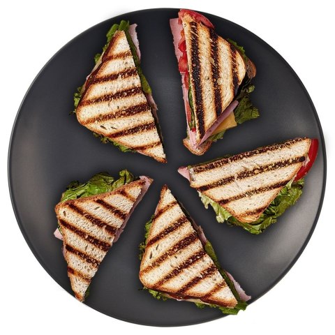 Talerz obiadowy płytki ceramiczny czarny ALFA 27.5cm ORION 128465