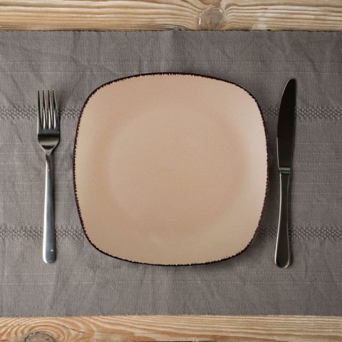 Talerz obiadowy płytki ceramiczny kwadratowy SUGAR 26cm NAVA 10-099-241