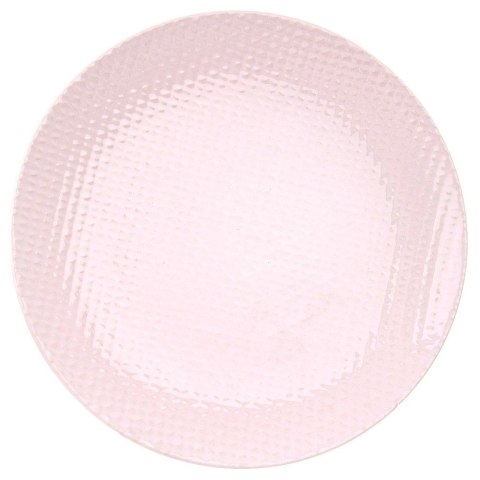 Talerz obiadowy płytki ceramiczny różowy RELIEF 27cm ORION 128443