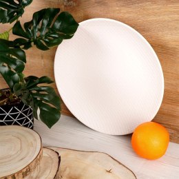 Talerz obiadowy płytki ceramiczny różowy RELIEF 27cm ORION 128443