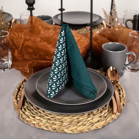 Talerz obiadowy płytki ceramiczny szary ALFA 27.5cm ORION 128464