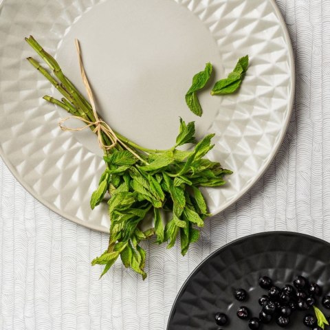 Talerz obiadowy płytki ceramiczny szary SOHO 27cm NAVA 10-141-130