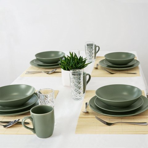 Talerz obiadowy płytki ceramiczny zielony ALFA 27cm ORION 128480