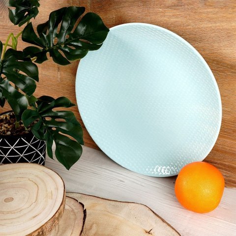 Talerz obiadowy płytki ceramiczny zielony RELIEF 27cm ORION 128444