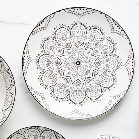 Talerz obiadowy płytki porcelanowy MAYA 27cm NAVA 10-099-351