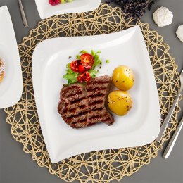 Talerz obiadowy płytki porcelanowy MONA 25x25cm ORION 129501