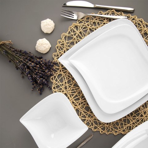 Talerz obiadowy płytki porcelanowy MONA 25x25cm ORION 129501