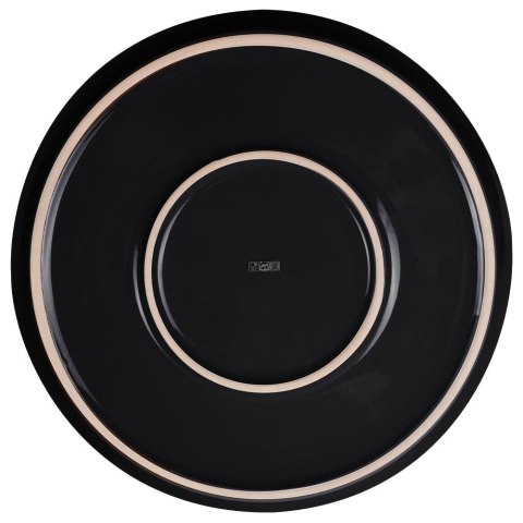Talerz obiadowy płytki porcelanowy czarny 24cm MONDEX 139150
