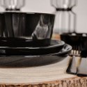 Talerz obiadowy płytki porcelanowy czarny 24cm MONDEX 139150