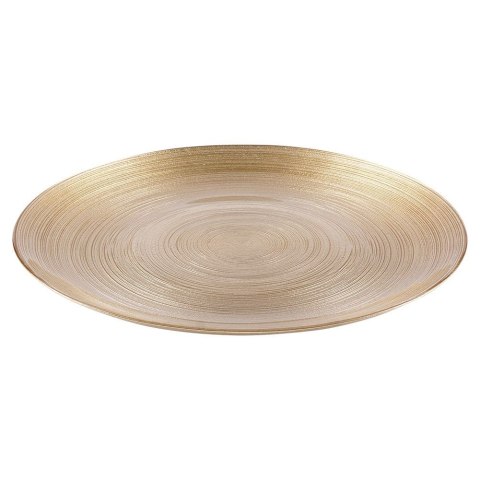 Talerz obiadowy płytki szklany złoty 28cm VILDE 139266