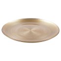 Talerz obiadowy płytki szklany złoty 32.5cm VILDE 139267