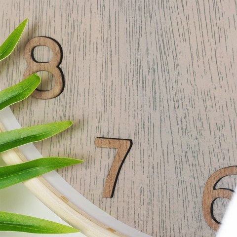 Zegar ścienny na ścianę beżowy 38cm VILDE 569969