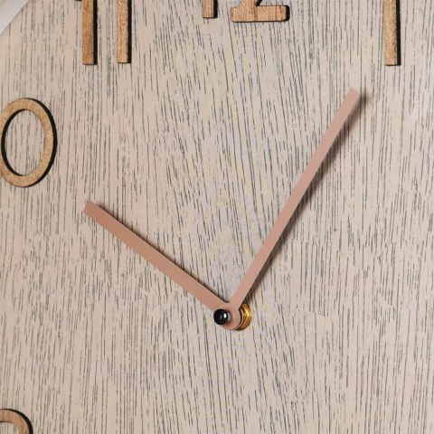 Zegar ścienny na ścianę beżowy 38cm VILDE 569969