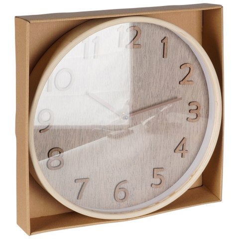 Zegar ścienny na ścianę beżowy 38cm VILDE 569969