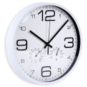 Zegar ścienny na ścianę biały z termometrem higrometrem 30cm VILDE 569939