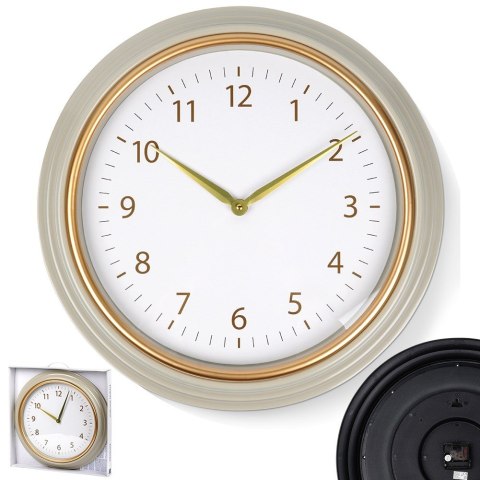 Zegar ścienny na ścianę biały złoty 50cm VILDE 568074