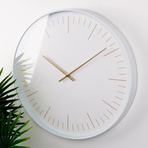 Zegar ścienny na ścianę biały złoty 50cm VILDE 568109