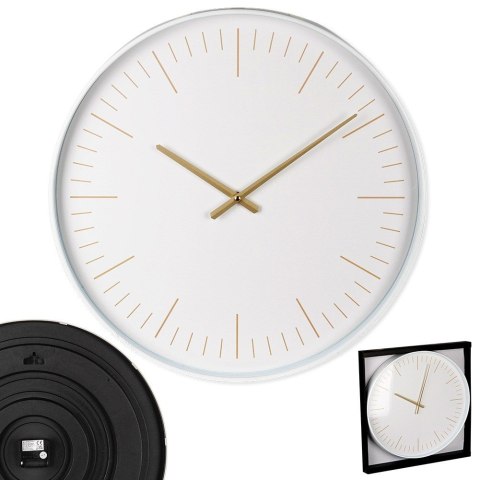 Zegar ścienny na ścianę biały złoty 50cm VILDE 568109