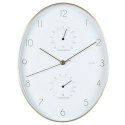 Zegar ścienny na ścianę biały złoty z termometrem higrometrem 27x34.5cm VILDE 569935