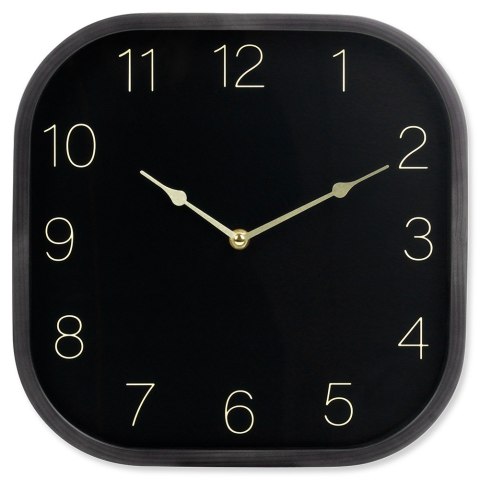 Zegar ścienny na ścianę czarny złoty 30cm VILDE 568131