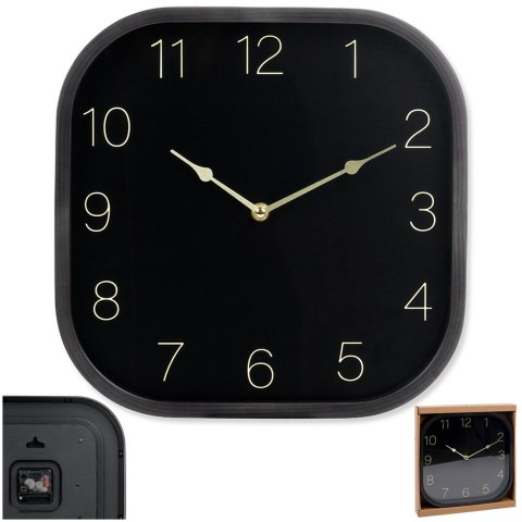 Zegar ścienny na ścianę czarny złoty 30cm VILDE 568131
