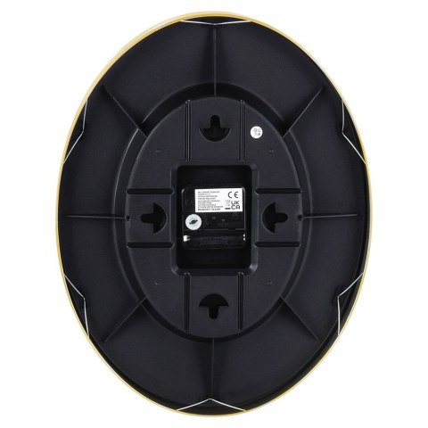 Zegar ścienny na ścianę czarny złoty z termometrem higrometrem 27x34.5cm VILDE 569934