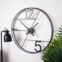 Zegar ścienny na ścianę metalowy czarny 58cm VILDE 569951