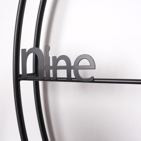 Zegar ścienny na ścianę metalowy czarny 58cm VILDE 569951