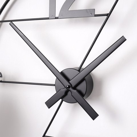Zegar ścienny na ścianę metalowy czarny 58cm VILDE 569951