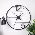 Zegar ścienny na ścianę metalowy czarny 58cm VILDE 569951