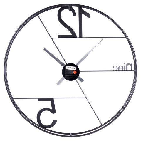 Zegar ścienny na ścianę metalowy czarny 58cm VILDE 569951