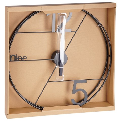 Zegar ścienny na ścianę metalowy czarny 58cm VILDE 569951