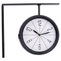 Zegar ścienny na ścianę metalowy czarny dwustronny 30.5x9.5x28cm VILDE 569946