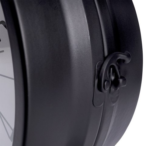 Zegar ścienny na ścianę metalowy czarny dwustronny 30.5x9.5x28cm VILDE 569946