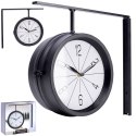 Zegar ścienny na ścianę metalowy czarny dwustronny 30.5x9.5x28cm VILDE 569946