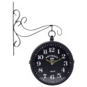 Zegar ścienny na ścianę metalowy czarny dwustronny 39x9.5x29cm VILDE 569947