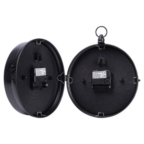 Zegar ścienny na ścianę metalowy czarny dwustronny 39x9.5x29cm VILDE 569947