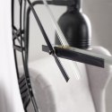 Zegar ścienny na ścianę metalowy lustrzany czarny 46cm VILDE 569949