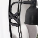 Zegar ścienny na ścianę metalowy lustrzany czarny 46cm VILDE 569949