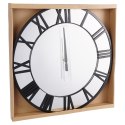 Zegar ścienny na ścianę metalowy lustrzany czarny 46cm VILDE 569949