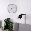 Zegar ścienny na ścianę z termometrem i higrometrem biały złoty 28.5cm VILDE 568132