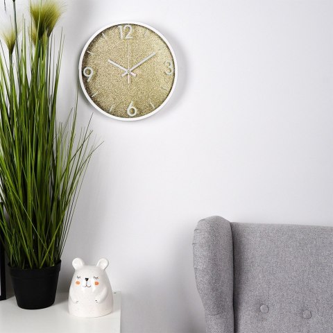 Zegar ścienny na ścianę złoty biały 29.5cm VILDE 568130